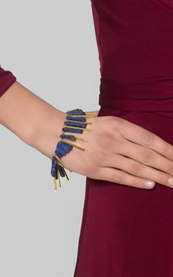 GEMMA REDUX - Lapis and Gold Bracelet - Designer Dress hire 