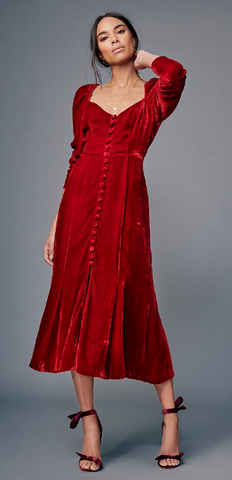 Sydney Silk Velvet Dress Hire GHOST Dresses Girl Meets Dress