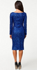 GLAMOROUS - Long Sleeve Sequin Dress Blue - Designer Dress hire