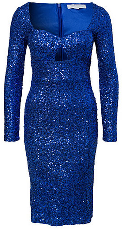 Long sleeve discount blue sequin dress