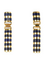 KNIGHTSBRIDGE ROCKS - Gold and Lapis Lazuli Ear Pendants - Designer Dress hire