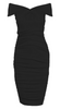 CARMEN MARC VALVO - Twill Peplum Cocktail Dress - Designer Dress hire 