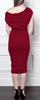 GORGEOUS COUTURE - Paloma Midi Dress Oxblood - Designer Dress hire