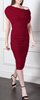 GORGEOUS COUTURE - Paloma Midi Dress Oxblood - Designer Dress hire