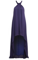 HALSTON HERITAGE - Aubergine Cocktail Gown - Designer Dress Hire
