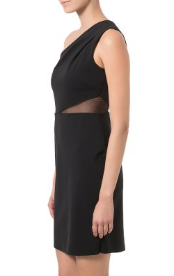 Halston black cocktail dress top