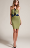 HERVE LEGER - Two Tone Bandage Dress - Designer Dress hire