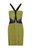 HERVE LEGER - Green and Grey Dress - Designer Dress hire 