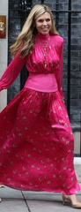 HARMUR - Ditsy Floral Fuschia Dress - Designer Dress Hire