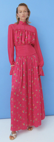 HARMUR - Ditsy Floral Fuschia Dress - Designer Dress hire 