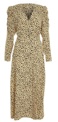 QUIZ - Stone Animal Midi Dress - Designer Dress Hire