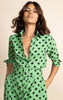 DANCING LEOPARD - Dove Dress Green Dotty - Designer Dress hire