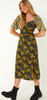 QUIZ - Black Floral Midi Dress - Designer Dress hire