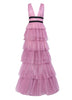 ADRIANNA PAPELL - Night Plum Floral Gown - Designer Dress hire