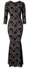 HONOR GOLD - Faye Maxi Dress Black - Designer Dress hire