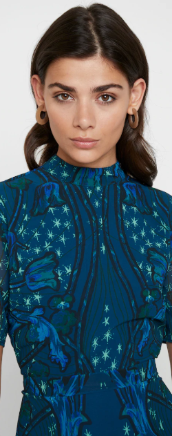 Hope & ivy mirror print midi dress top
