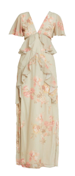 Hope and Ivy Dresses for hire Plunge Maxi Dress Girl Meets Dress