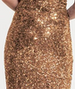 HOTSQUASH - V Sequin Gold Gown - Designer Dress hire