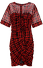 QUIZ - Teal Embroidered Dip Hem Dress - Designer Dress hire 