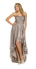 QUIZ - Nude Glitter Lace Maxi Dress - Designer Dress hire 