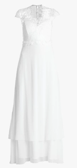 Long Patch Bridal Dress