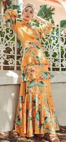 Johanna Ortiz x H&amp;M - Yellow Scarf Collar Dress - Designer Dress hire 