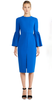 QUIZ - Berry Embroidered Dip Hem Dress - Designer Dress hire 