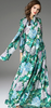 KAIMILAN - Hydrangea Print Maxi Dress - Designer Dress hire