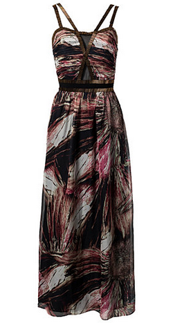 Little mistress floral outlet print maxi dress