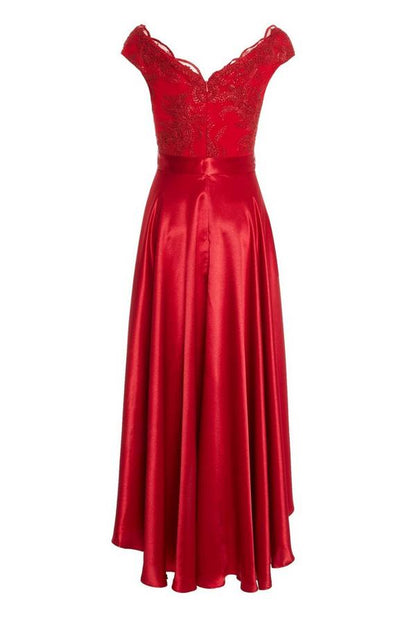 red dip hem dress UK 14 (US 10) Stunning Vintage Red Green Yellow Blue Silk Summer Asymmetric Dip Hem Maxi Dress