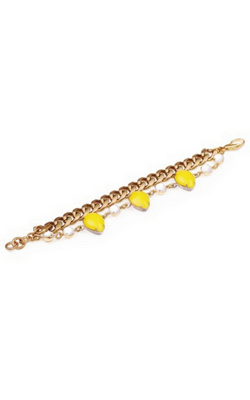 LULU FROST - Teardrop Bracelet Yellow - Designer Dress hire 