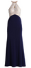 MASCARA - Navy Encrusted Gown - Designer Dress hire