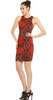 ELISE RYAN - Trim Cross Front Dress Red - Designer Dress hire 