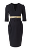 NEVER FULLY DRESSED - Black And Leopard May Dress - Designer Dress hire 