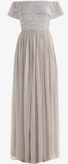 MAYA - Maura Silver Gown - Designer Dress Hire