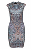 McQ ALEXANDER MCQUEEN - Sleeved Kaleidoscope Dress - Designer Dress hire 