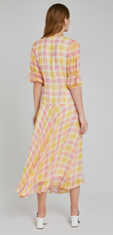 GHOST - Megan Poppy Tartan Dress - Designer Dress hire 