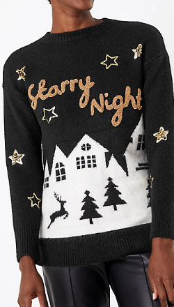 M&amp;S COLLECTION - Starry Night Christmas Jumper - Designer Dress hire 
