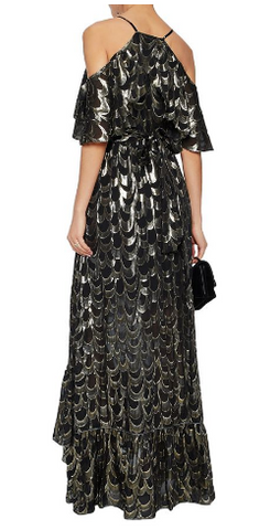 Black metallic gown cheap
