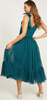 QUIZ - Green Tulle Midi Dress - Designer Dress hire