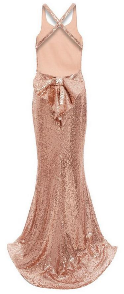 Rose Gold Sequin Maxi Dress
