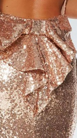 Quiz long gold sequin dress best sale