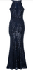 GINA BACCONI - Clarabelle Lace Dress Blue - Designer Dress hire 