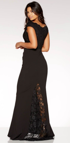 QUIZ - Bardot Lace Fishtail Dress - Designer Dress hire 