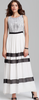 ALICE AND OLIVIA - Rae Pleated Stripe Dress - Designer Dress hire