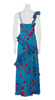 BCBGMAXAZRIA - Blue Floral Frill Dress - Designer Dress hire