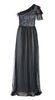 RAISHMA - Black Beaded Maxi Dress - Designer Dress hire