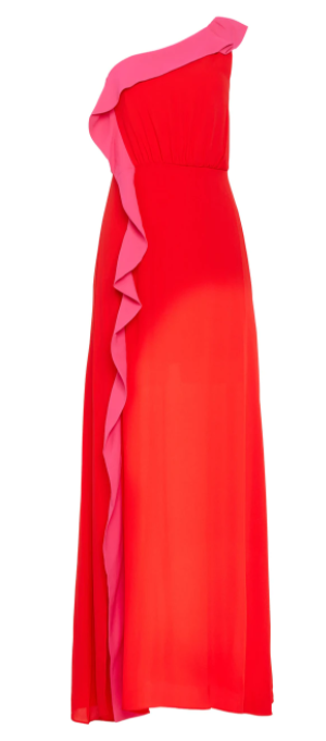 bcbg one shoulder ruffle dress BCBG one shoulder ruffled minidress size 6