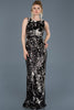 MIMI + ALICE - Black Silver Sequin Dress - Designer Dress hire