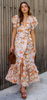 KAIMILAN - Hydrangea Print Maxi Dress - Designer Dress hire 